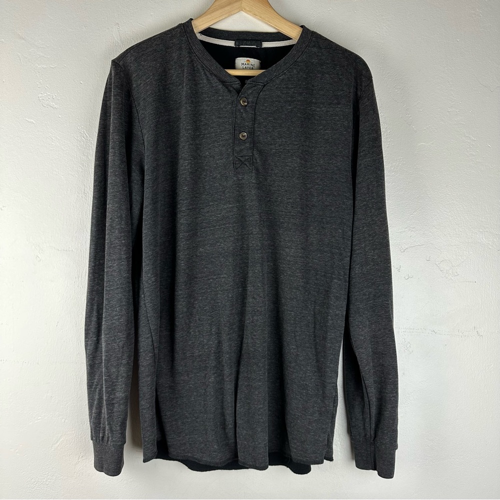 Marine Layer long Sleeve Henley Gray